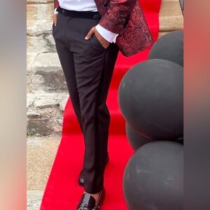 Black and suede formal dress pants worn 1x